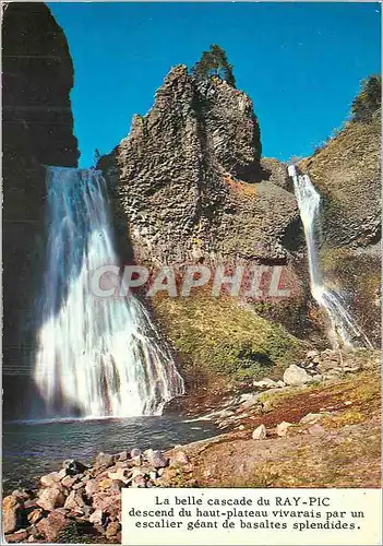 Cartes postales moderne Les grands Paysages du Vivarais les cascades du Ray pic (haut 60m)