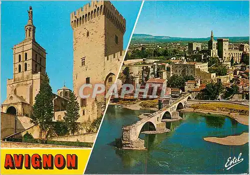 Cartes postales moderne En provence Avignon (Vaucluse) N D des Dams (XIIe s) et la tour de la campagne
