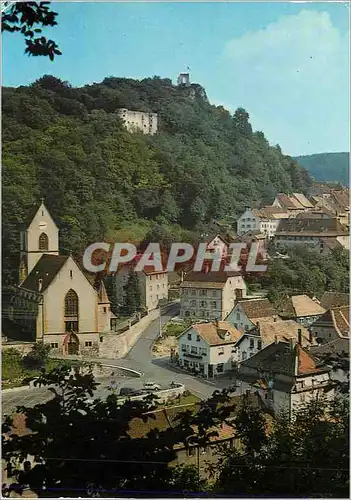 Moderne Karte Ferrette (Haut Rhin) jura alsacien alt 600 m vue generale