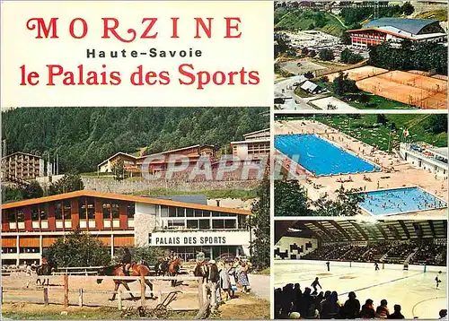 Cartes postales moderne Morzine pour d'agreables vacances le palais des sports les tennis la piscine la patinoire et le
