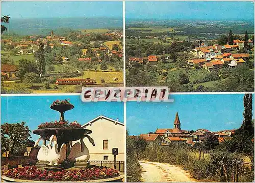 Cartes postales moderne Ceyzeriat Ain vue generale hameau du mont joly la fontaine des cygnes l'eglise et son clocher ty