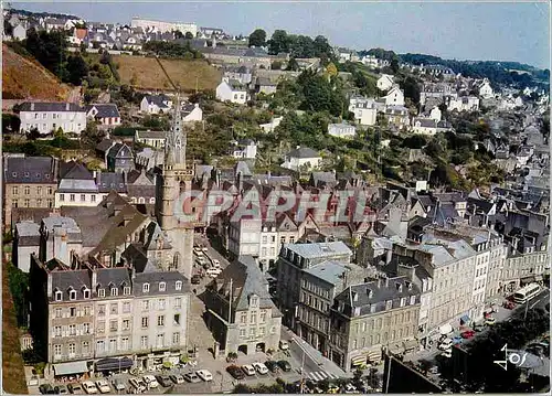 Cartes postales moderne Morlaix l'eglise Saint Melaine et le cours des 50 otages