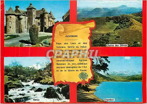 Cartes postales moderne Auvergne Cordes Chaine des Domes Sancy Chambon