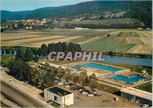 Cartes postales moderne Besancon (Doubs) vue aerienne La piscine au bord du Doubs