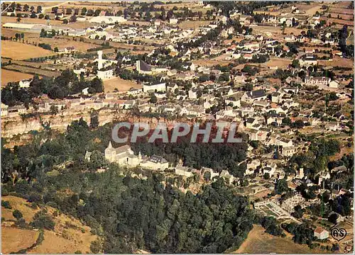 Moderne Karte Bozouls (Aveyron) Vue generale aerienne