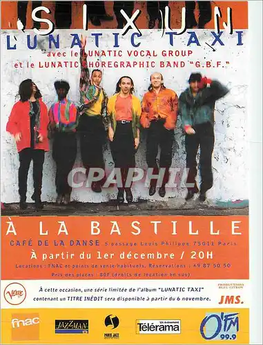 Cartes postales moderne Paris Sixun L'unatic Taxi Bastille Paris Passage Louis Philippe