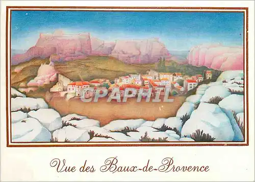 Moderne Karte Les Baux de Provence par Jacques Lebrun