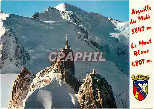 Moderne Karte Chamonix-Mont-Blanc (Hte Savoie) Le Mont-Blanc