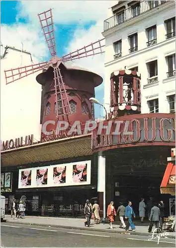 Moderne Karte Paris Le Moulin Rouge