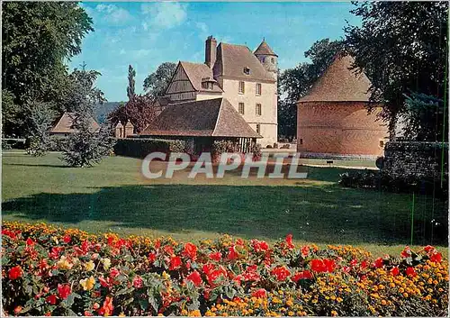 Moderne Karte Chateau de Vascoeuil (Eure) Vue generale sud-ouest