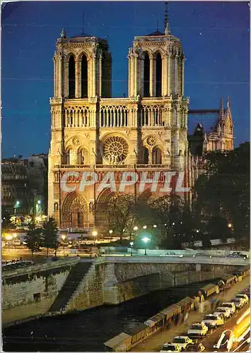 Moderne Karte Paris la Nuit La Cathedrale Notre-Dame