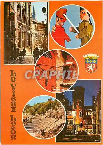 Cartes postales moderne Les vieux Lyon Guignol