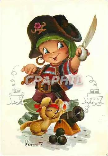 Moderne Karte Enfant Pirate Corsaire