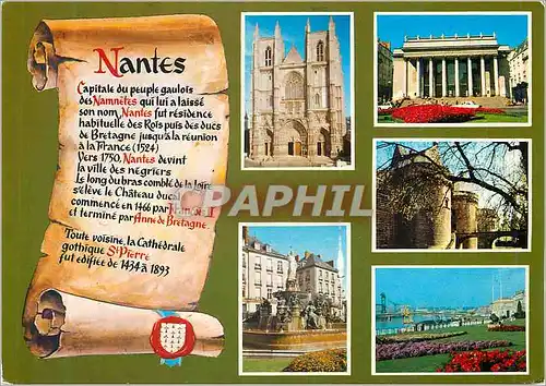 Moderne Karte Nantes (Loire-Atlantique) La Cathedrale St-Pierre