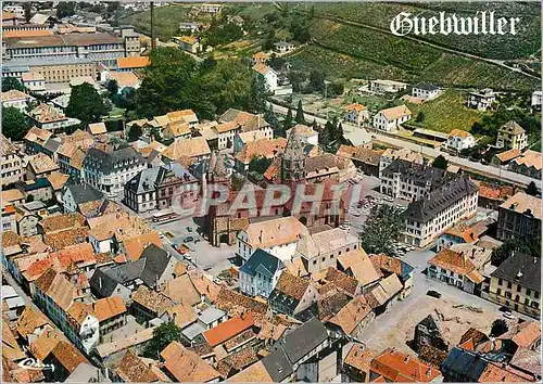 Moderne Karte Guebwiller (Haut Rhin) Sur la route du vin vue aerienne