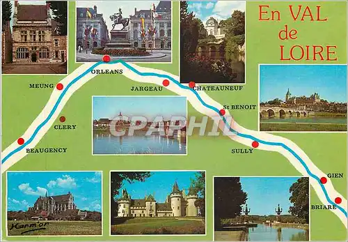 Cartes postales moderne En Val de Loire Briare Gien Sully chateauneuf Jargeau Orleans Clery Beaugency