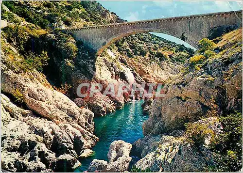 Moderne Karte Les gorges de l'Herault entre les ponts du Diable et St-Guilhem-Le-Desert