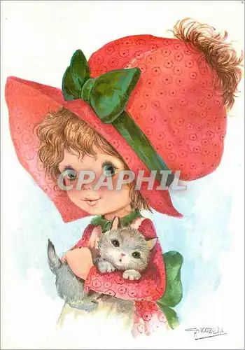 Moderne Karte Enfant Chat