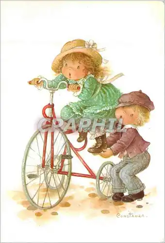 Cartes postales moderne Enfants Velo Cycle