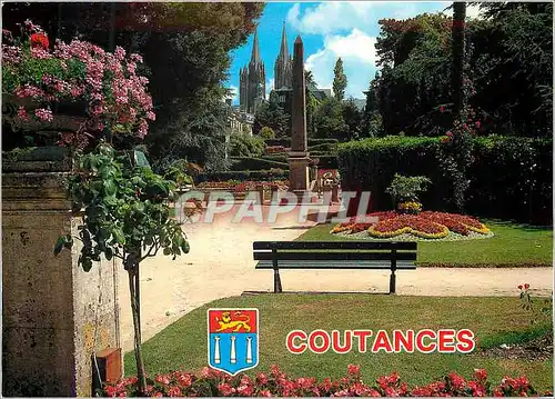 Cartes postales moderne Coutances (Manche) Le jardin public