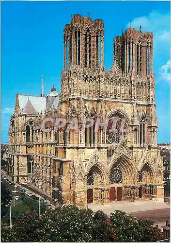 Cartes postales moderne Cathedrale de Reims Facade Ouest et cote Nord