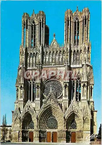 Moderne Karte Reims (Marne) La Cathedrale Notre-Dame