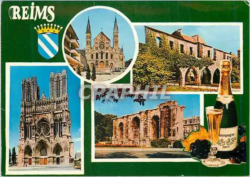 Cartes postales moderne Reims (Marne) La cathedrale La basilique St Remy