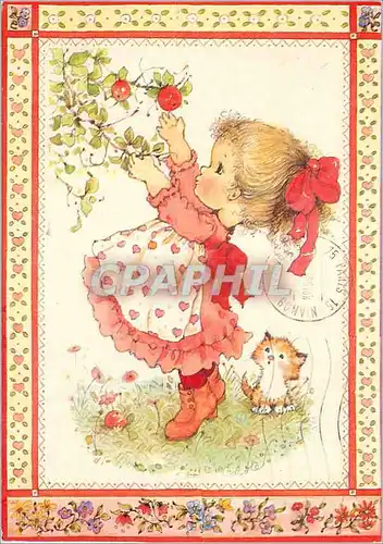 Cartes postales moderne Enfants Chat