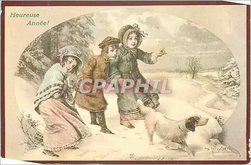 Moderne Karte Enfants Chien