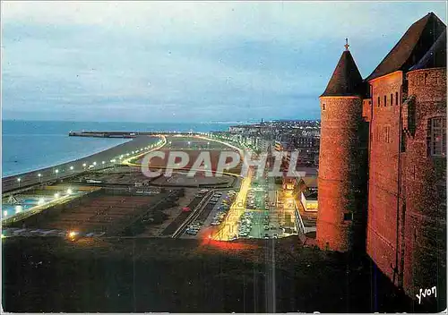 Moderne Karte Dieppe (Seine Maritime) La Plage au Crepuscule