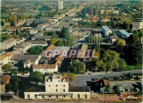 Moderne Karte Belleville (Rhone) Vue aerienne du Quartier de la Gare