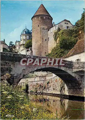 Moderne Karte Semur-en-Auxois (C-d'Or) Vieux pont sur l'Armancon