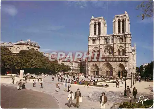Moderne Karte Paris La Cathedrale Notre-Dame et son Parvis