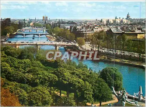 Moderne Karte Paris Panorama des quais de la Seine