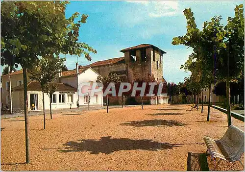 Moderne Karte St Leon sur l'Isle (Dordogne) Centre Ville La Place de l'Eglise