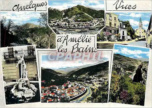 Moderne Karte Amelie les Bains (Pyr Or) Vue generale