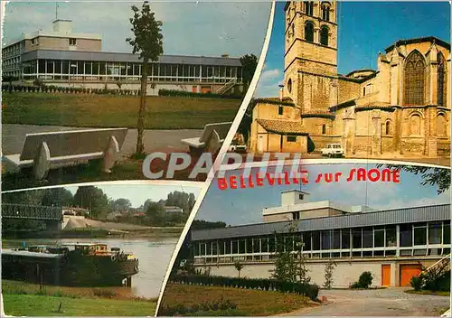 Cartes postales moderne Belleville sur Saone (Rhone) La Maison de Retraite les bords de la Saone et l'Eglise