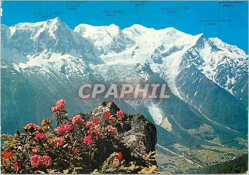 Cartes postales moderne Chamonix Mont Blanc (Haute Savoie) La Chaine du Mont Blanc vue du Brevent
