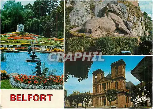 Cartes postales moderne Belfort Le square E Lechten