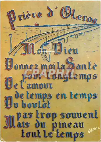 Cartes postales moderne En Oleron Priere Philosophique