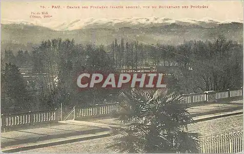 Cartes postales Pau Chaine des Pyrenees