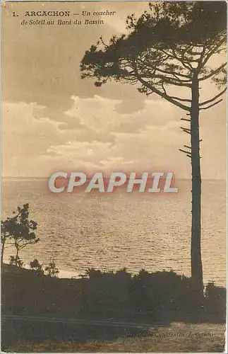 Cartes postales Arcachon Un Coucher de Soleil au Bord du Bassin