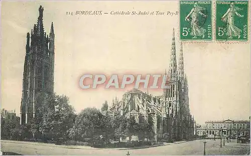 Cartes postales Bordeaux Cathedrale St Andre et Tor Pey Berland