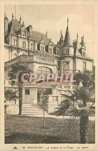 Cartes postales Arcachon La Casino de la Plage Le Jardin