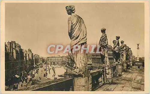 Ansichtskarte AK Bordeaux (Gironde) Les allees de Tourny vues de la terrasse du Grand Theatre