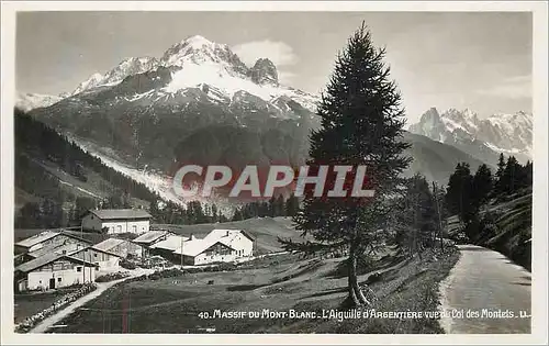 Cartes postales moderne Massif du Mont-Blanc L'Aiguille d'Argentiere vue du Col des Montets