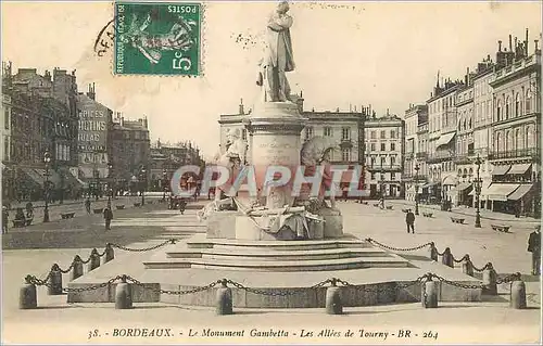 Ansichtskarte AK Bordeaux Le Monument Gambella