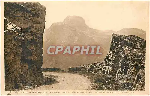 Cartes postales Col d'Aubisque La Breche pres du Col Versant des Eaux Bonnes Pic du Ger