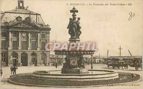 Ansichtskarte AK Bordeaux La Fontaine des Trois Graces