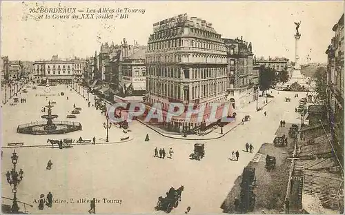 Ansichtskarte AK Bordeaux Les Allees de Touray et le Cours du XXX Juillet